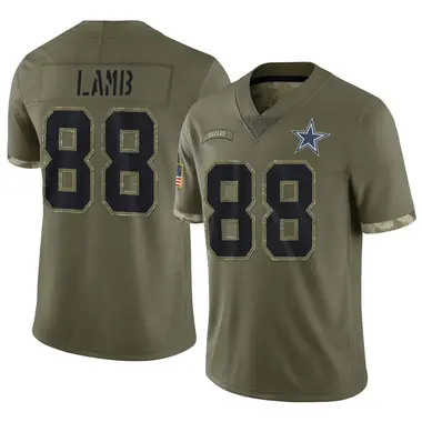 CeeDee Lamb Dallas Cowboys Women's Legend Olive Salute to Service