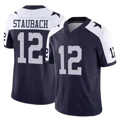 Roger Staubach 12 Dallas Cowboys White Vapor Limited Jersey - Bluefink